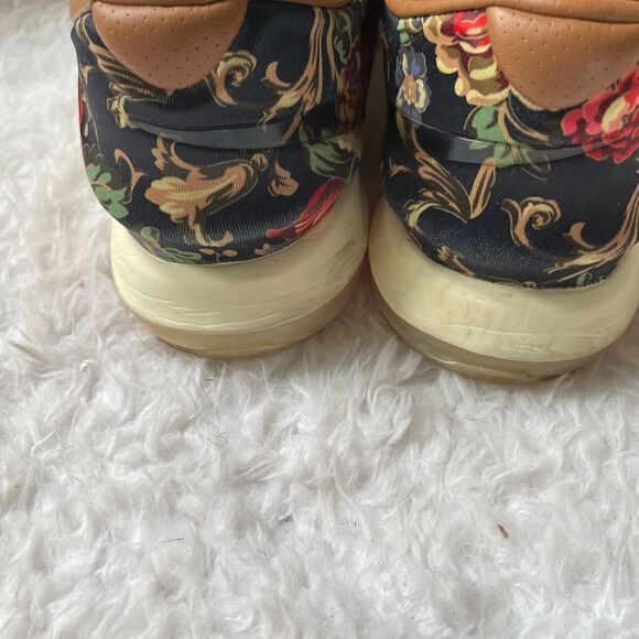 Nike Kevin Durant 7 EXT QS Floral Pattern midnight Navy black/hazelnut 2014 SZ9 - Picture 6 of 12